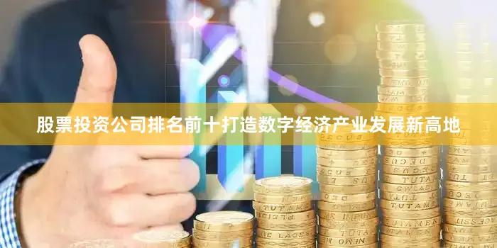 股票投资公司排名前十打造数字经济产业发展新高地